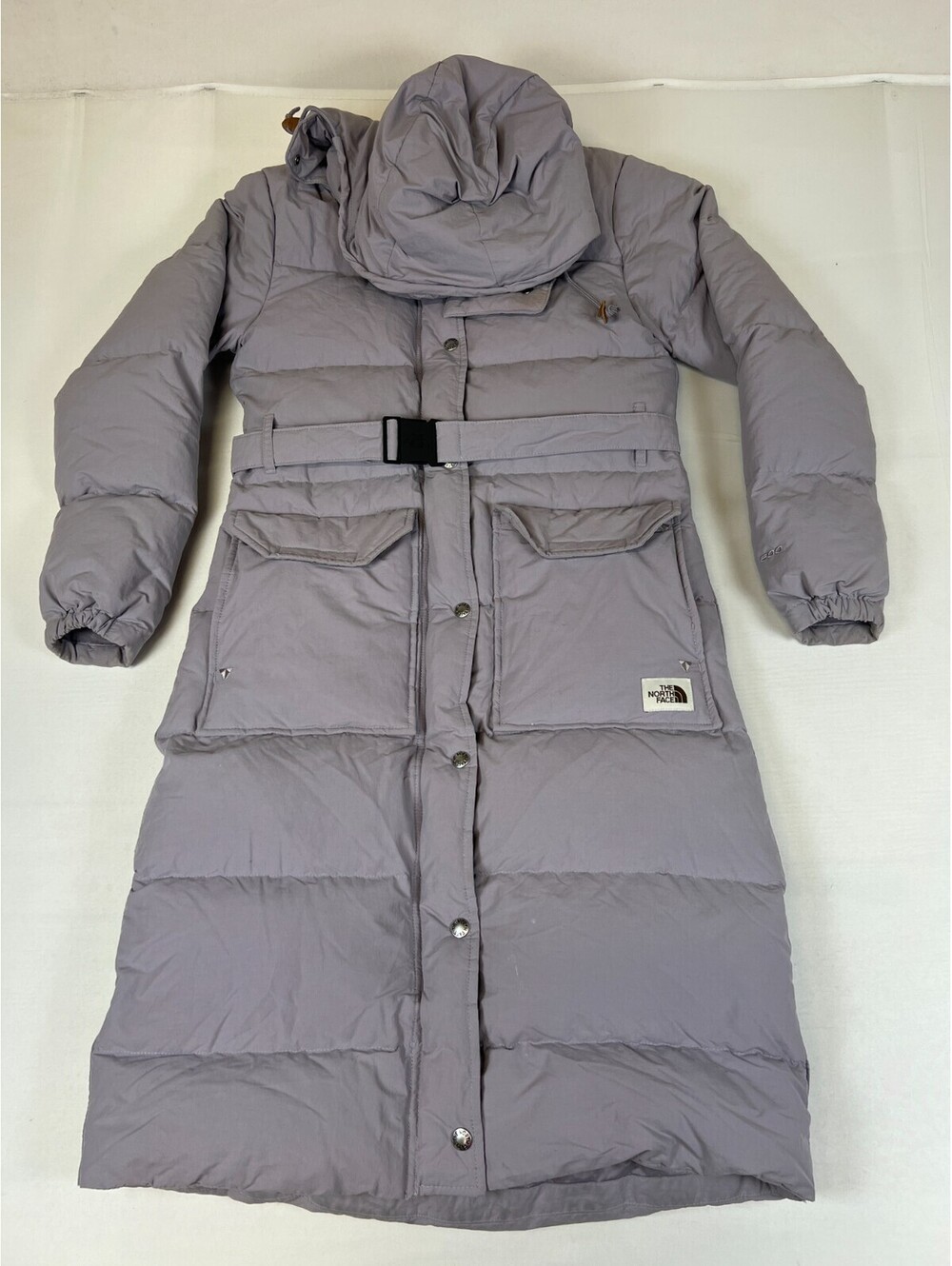 The North Face Womens XS Grey Down Parka Long Winter Puffer Jacket 600